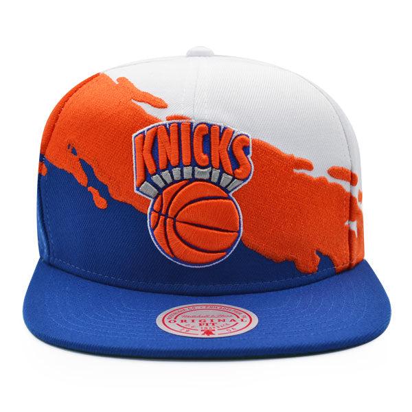 Mitchell And Ness NY Knicks PAINTBRUSH Royal Blue Orange White Green Snapback