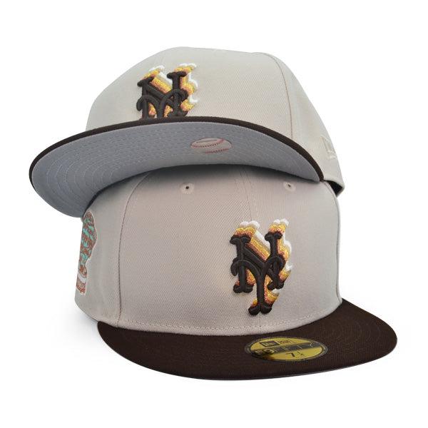 New Era NY Mets '64 ASG Stone Gold White Gray Brown 59Fifty 5950 Patch Fitted