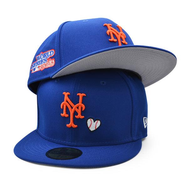 New Era NY Mets '86 WS Royal Blue Orange Gray White 59Fifty 5950 Patch Fitted