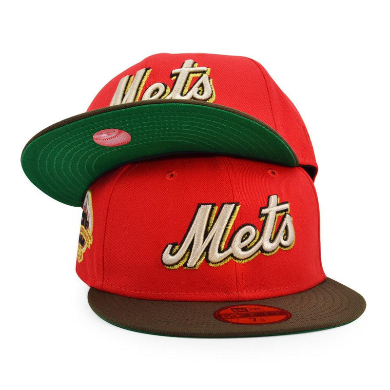 New Era NY Mets Walnut Red Brown Green Yellow White 59Fifty 5950 Patch Fitted