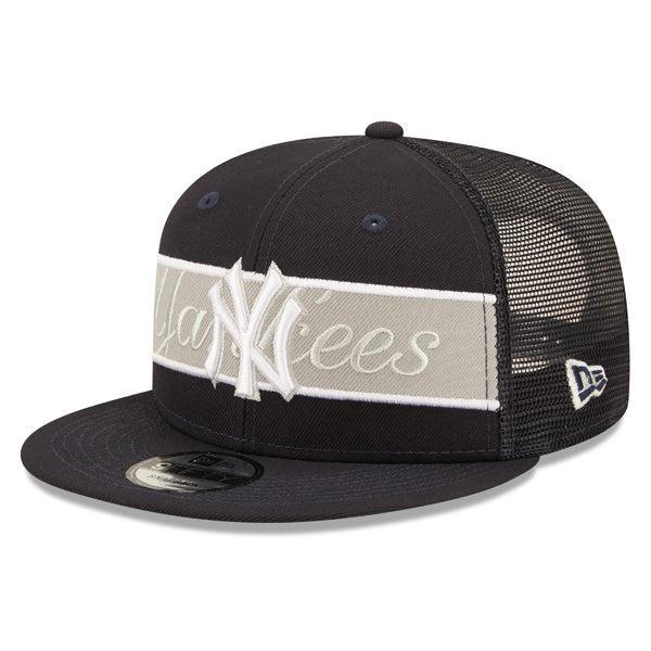 New Era NY Yankees MLB Navy Blue Gray White 9Fifty 950 Mesh Trucker Snapback