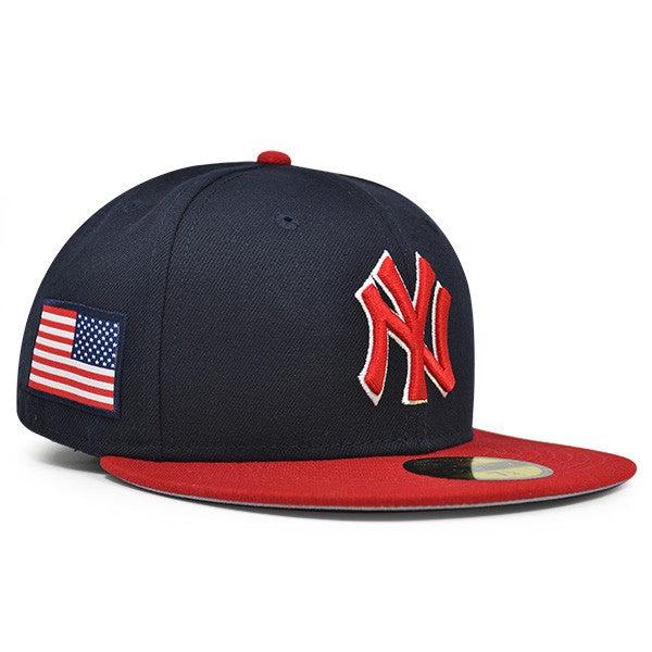 New Era NY Yankees USA Flag Blue Red Gray White Black 59Fifty 5950 Fitted