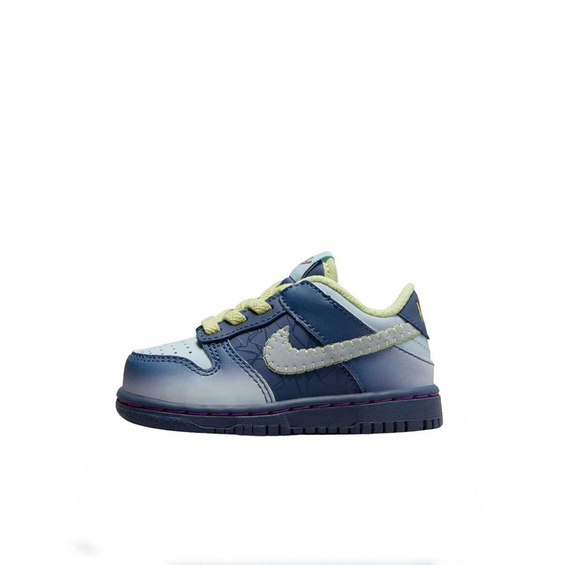 Kids Nike Dunk Low Halloween I Am Fearless Shoes Blue White Gray TD FQ8358-491