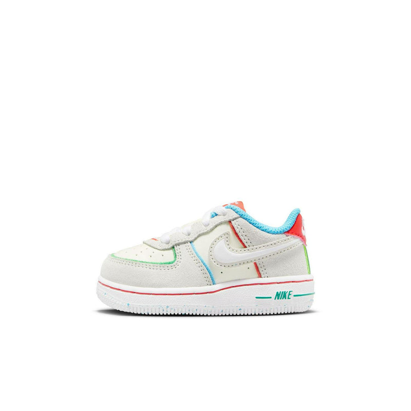 Kids Nike Force 1 Low TD Yellow White Green Red Blue FQ8352-110 Shoe Trainer