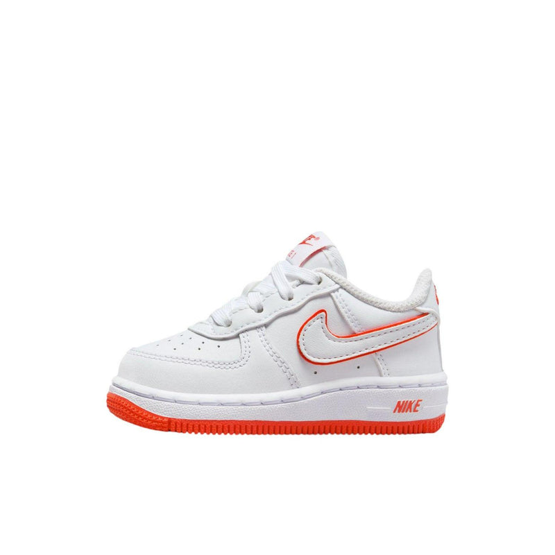 Kids Nike Force 1 Low TD White Red Orange FJ3486-101 Shoe Sneaker Trainer