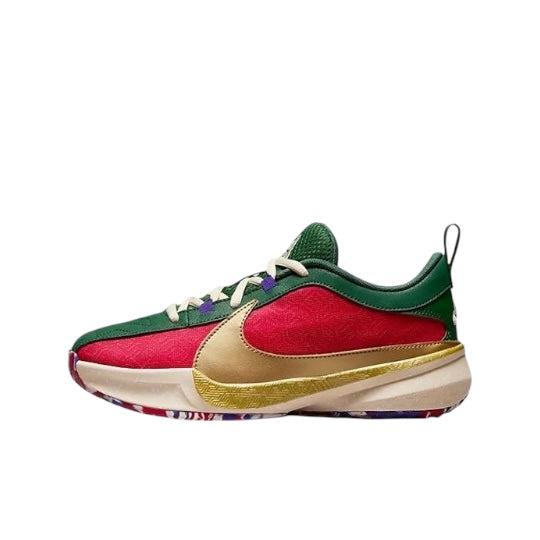 Kids Nike Freak 5 GS Keep It A Buck Red Green Yellow Beige DZ4486-600 Sneaker