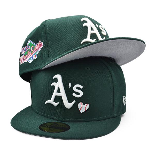 New Era Oakland Athletics '89 WS White Pink Yellow 59Fifty 5950 Patch Fitted