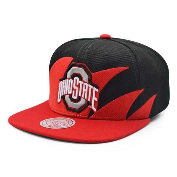 Mitchell And Ness Ohio State Buckeyes NCAA SHARKTOOTH Red Black Green Snapback