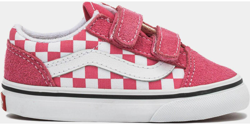 Kids Vans Old Skool V Infant TD White Pink Black 9RCCHL Sneaker Shoe Trainers