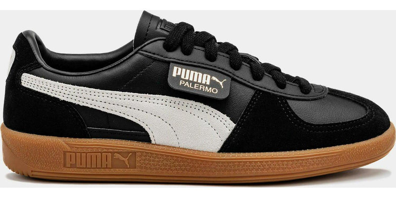 Puma Palermo Leather White Brown Black 396464 03 Shoe Sneaker Trainer
