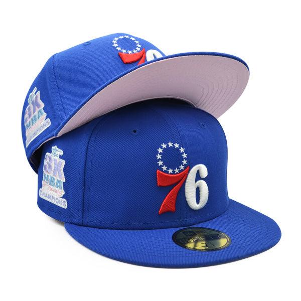 New Era Philadelphia 76ers Royal Red White Pink Bottom 59Fifty 5950 Patch Fitted