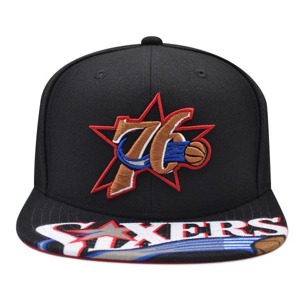 Mitchell And Ness Philadelphia 76ers SWINGMAN POP Black White Red Patch Snapback