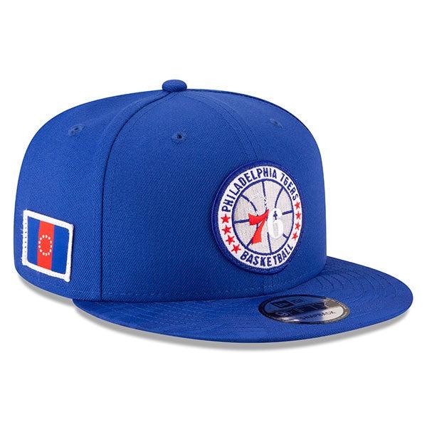 New Era Philadelphia 76ers '18 Blue White Red 9Fifty 950 Patch Snapback Cap Hat