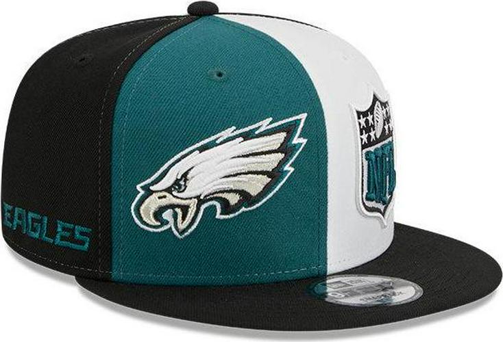 New Era Philadelphia Eagles Pinwheel Green White Gray 9Fifty 950 Patch Snapback