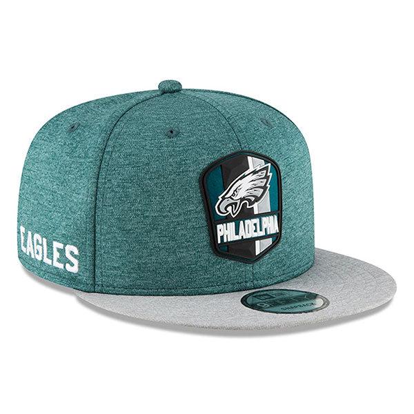 New Era Philadelphia Eagles '18 Green Gray White 9Fifty 950 Patch Snapback Hat