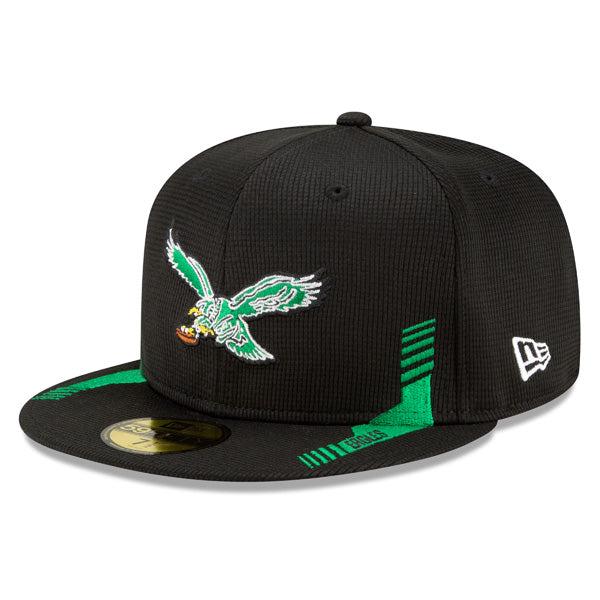 New Era Philadelphia Eagles '21 Black Green White 59Fifty 5950 Patch Fitted Hat