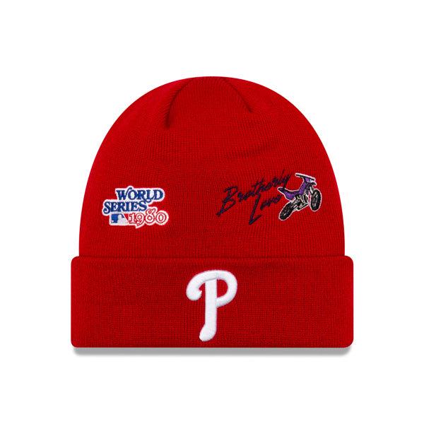 New Era Philadelphia Phillies WS MLB Red Blue White Black Cuffed Knit Hat