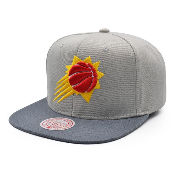 Mitchell And Ness Phoenix Suns COOL GRAY Gray Orange Yellow Patch Snapback Hat