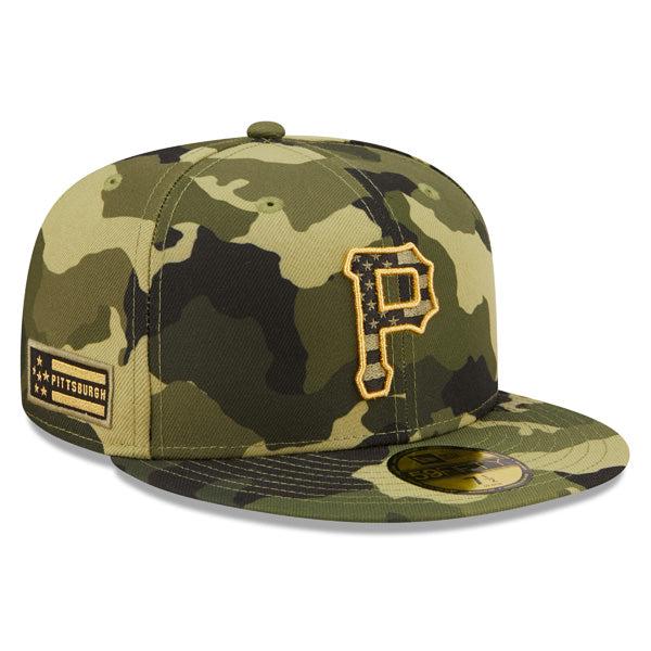 New Era Pittsburgh Pirates '22 Armed Forces Camo 59Fifty 5950 Patch Fitted Hat