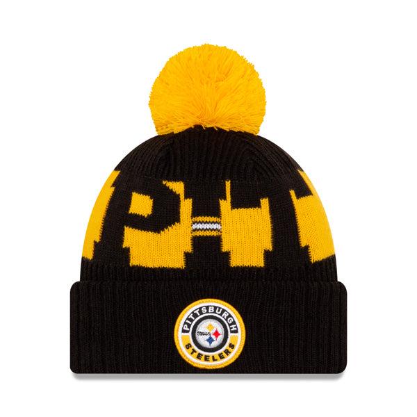 New Era Pittsburgh Steelers '20 NFL Official Black Yellow Sport Pom Cuffed Knit