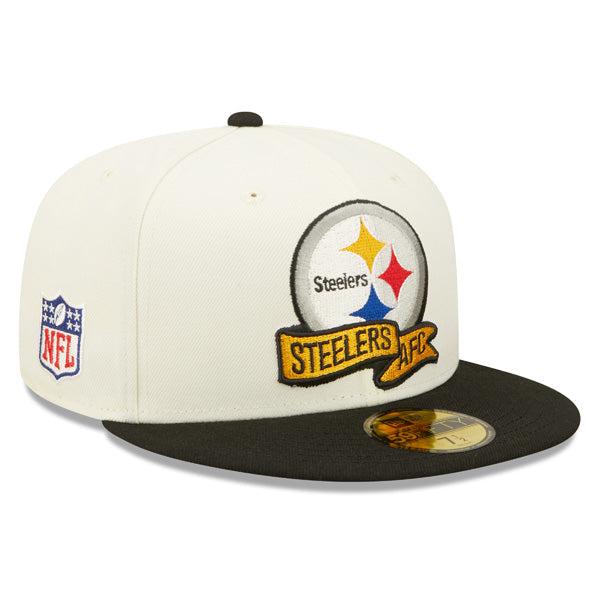 New Era Pittsburgh Steelers 22 Chrome Black Yellow Red 59Fifty 5950 Patch Fitted
