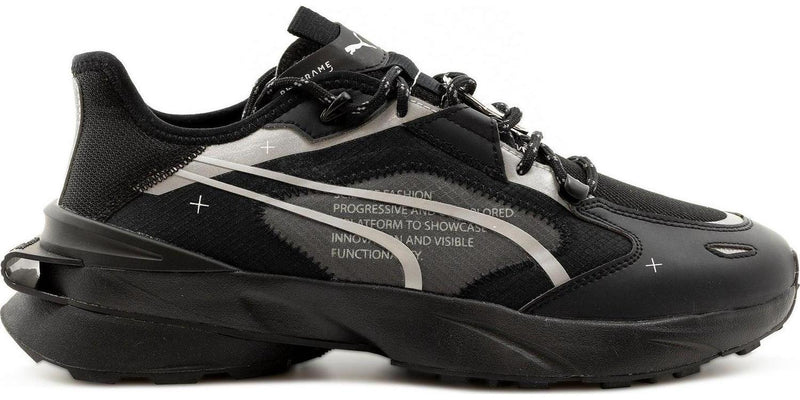 Puma PWRFRAME OP-1 Tech Black Silver Gray 383423-01 Shoe Sneaker Trainer