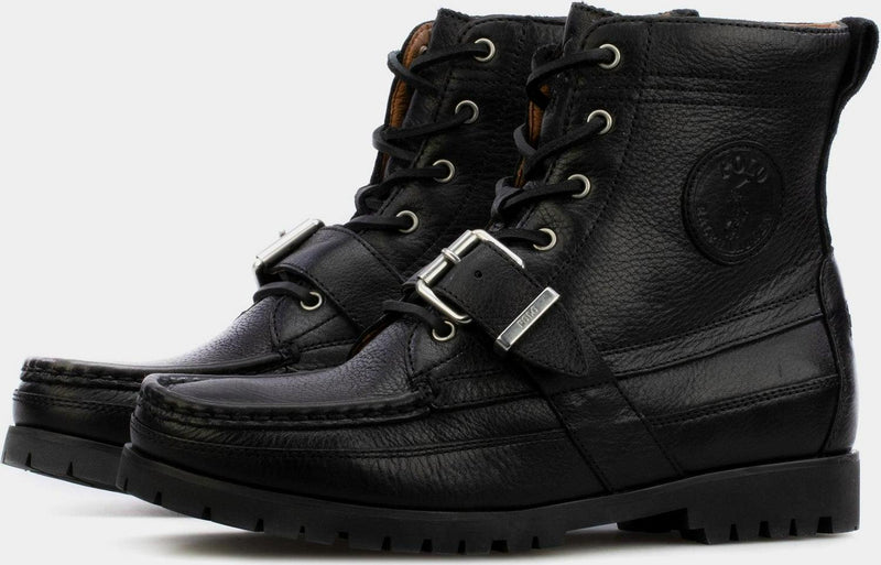 Ralph Lauren Ranger Mens Classic Duck Black Silver Lightweight Comfort Boot