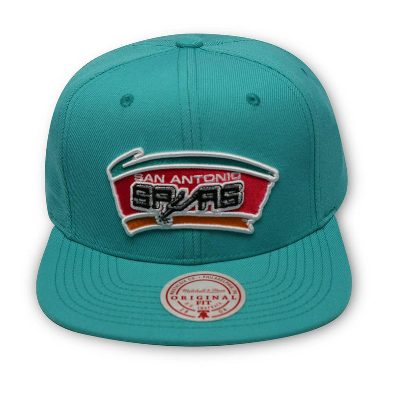 Mitchell And Ness SAN ANTONIO SPURS TEAL GREEN Patch Snapback Cap Hat
