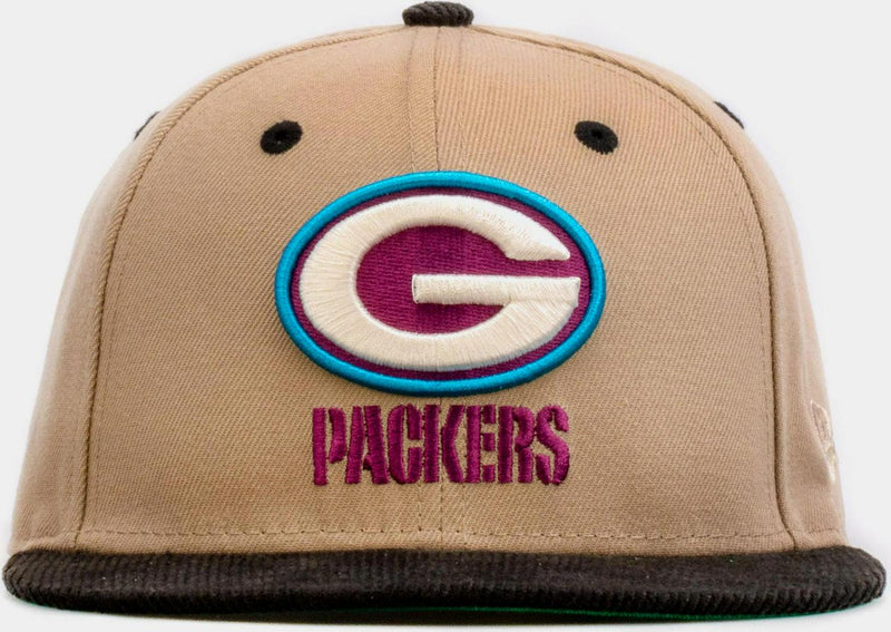 New Era Green Bay Packers Black Purple Blue White 59Fifty 5950 Patch Fitted