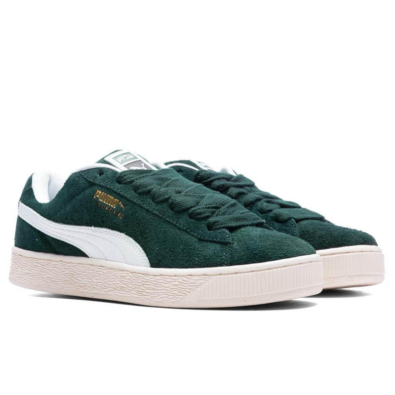 Puma Suede XL Hairy Ponderosa Pine Frosted Ivory Green 397241-02 Shoe Trainer