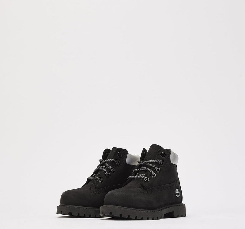 Kids Timberland 6-Inch Premium TD Black Silver TBOA63BS001 Snow Rain Boots