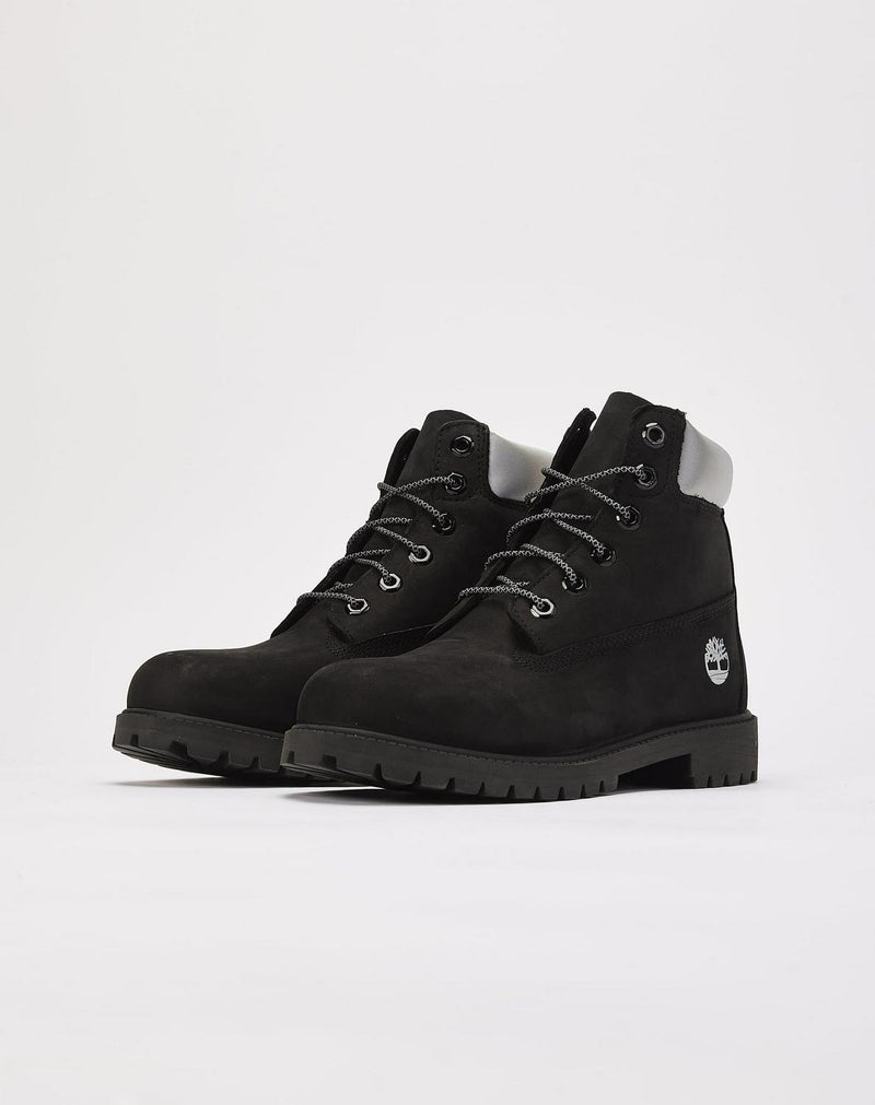 Kids Timberland 6-Inch Premium GS Black White TBOA63AU001 Snow Rain Boots