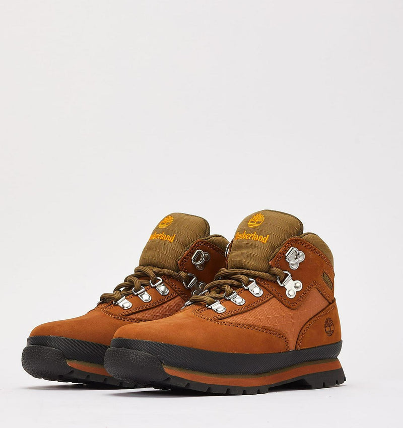 Kids Timberland Euro PS Golden Brown Black TB0A63M7F13 Snow Rain Boots