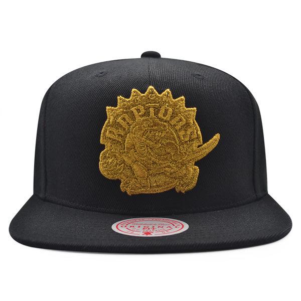 Mitchell And Ness Toronto Raptors TRUE LUCK Black Brick Gold Patch Snapback Hat
