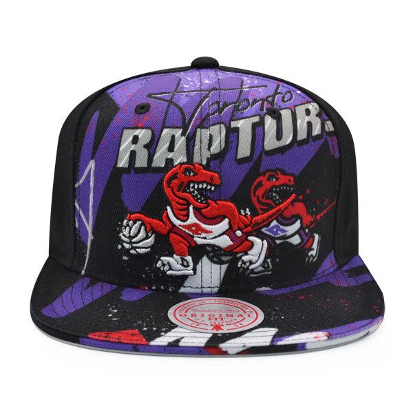 Mitchell And Ness Toronto Raptors HYPER LOOPS Black Purple Gray Patch Snapback