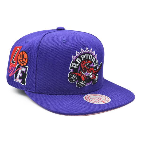 Mitchell And Ness Toronto Raptors ALL LOVE Purple Pink Patch Snapback Cap Hat