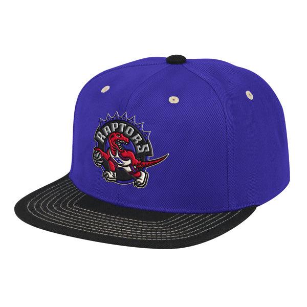 Mitchell And Ness Toronto Raptors CONTRAST STITCH Purple Black Patch Snapback