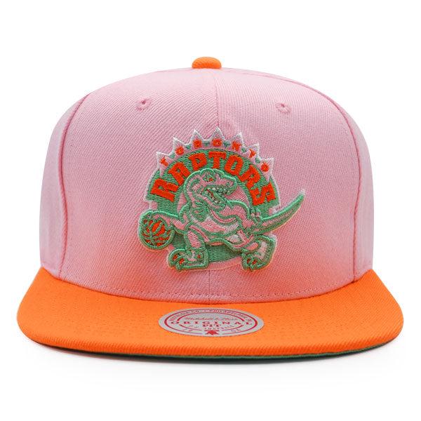 Mitchell And Ness Toronto Raptors SWEET SHERBERT Pink Orange Lime Patch Snapback