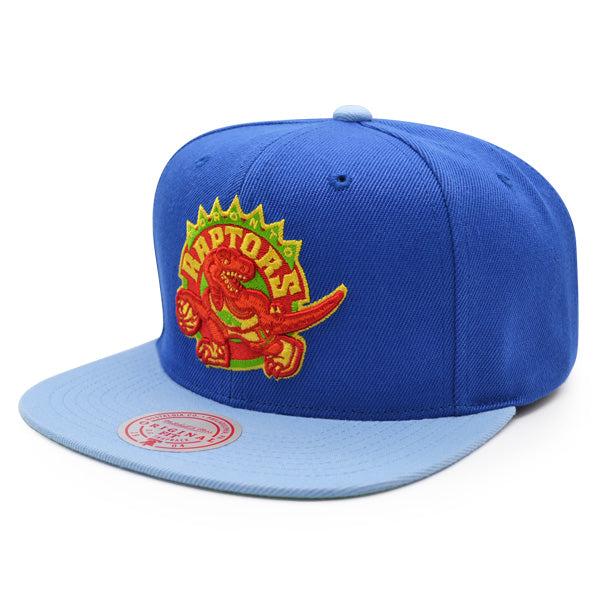 Mitchell And Ness Toronto Raptors WEATHER MAN Blue Sky Orange Lime Snapback Hat