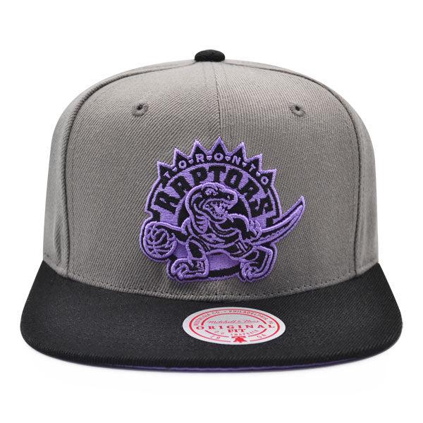 Mitchell And Ness Toronto Raptors NEON LIGHTS Gray Black Purple Patch Snapback