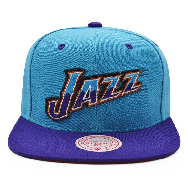 Mitchell And Ness Utah Jazz RELOAD Vice Blue Purple Copper Patch Snapback Hat