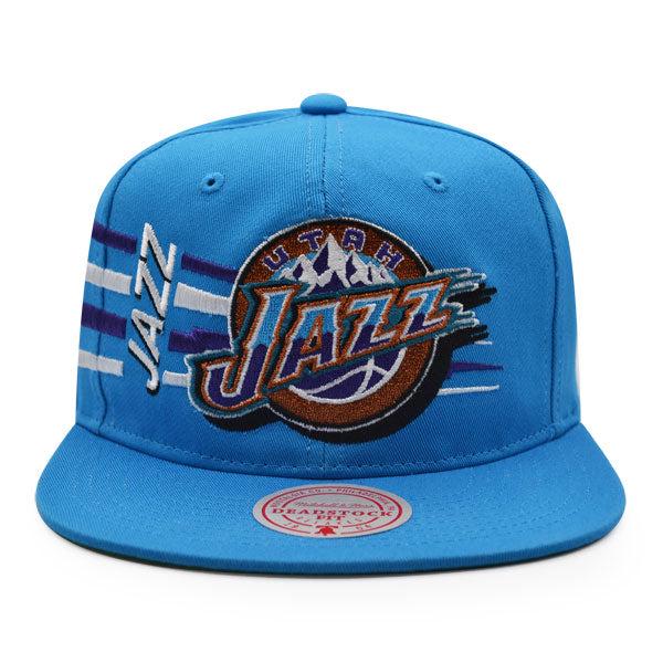 Mitchell And Ness Utah Jazz RETRO BOLT Vice Blue Purple Green Patch Snapback Hat