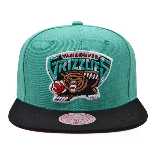 Mitchell And Ness Vancouver Grizzlies CLASSIC 2Tone Teal Black Red Snapback Hat