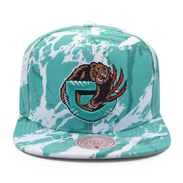 Mitchell And Ness Vancouver Grizzlies DOWN FOR ALL Teal White Gray Snapback Hat