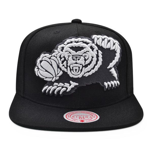 Mitchell And Ness Vancouver Grizzlies XL LOGO Black White Green Patch Snapback