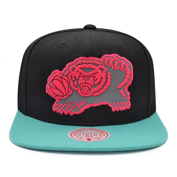 Mitchell And Ness Vancouver Grizzlies NBA REFLECTIVE Black Pink Teal Snapback