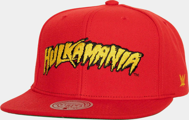 Mitchell and Ness WWE Hulk Hogan Red Yellow Snapback Cap Hat