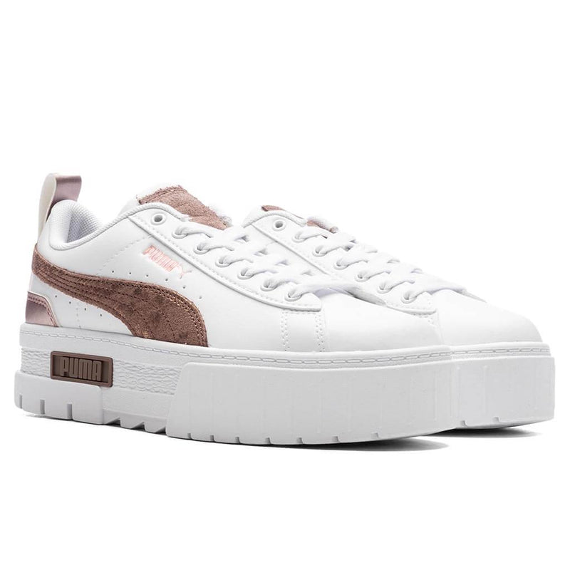 WMNS Puma Mayze Glam White Dark Clove 393068-02 Shoe Sneaker Trainer