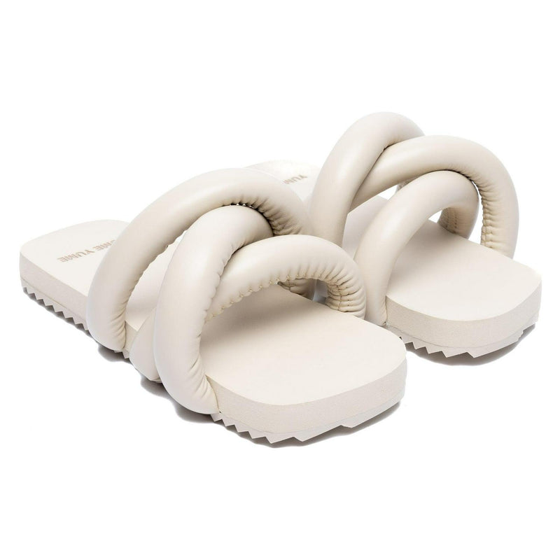 Wmns Yume Yume Tyre Slide Beige White TS0008 Slide Sandal Slippers