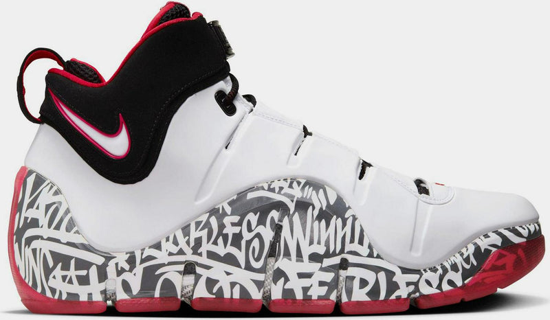 Nike Zoom Lebron IV Graffiti Black University Red White DJ4888-100 Sneaker Shoe